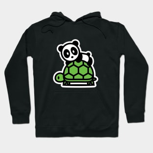 I Like Turtles Bambu Brand Panda Green Shell Slow Turtleneck Hoodie